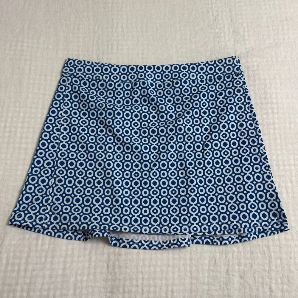RipSkirt Hawaii Wrap Skirt Quick Dry Length 1 Fun Blue Geometric Print Size M